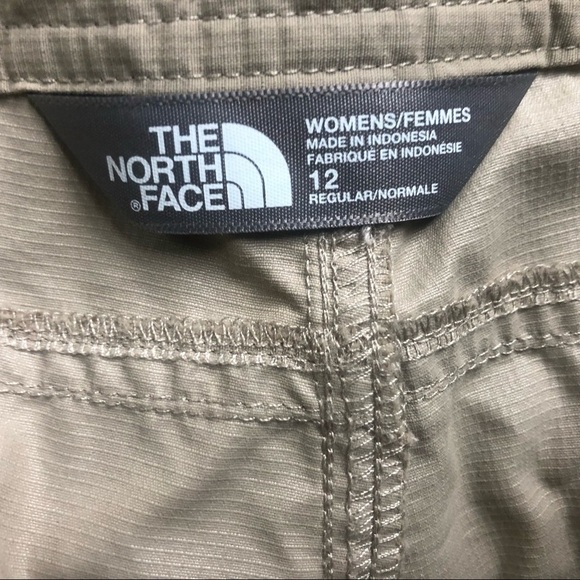 The North Face Horizon Pants Crop Khaki Roll Tab Hem Drawstring Waist 12X27” - Picture 5 of 8